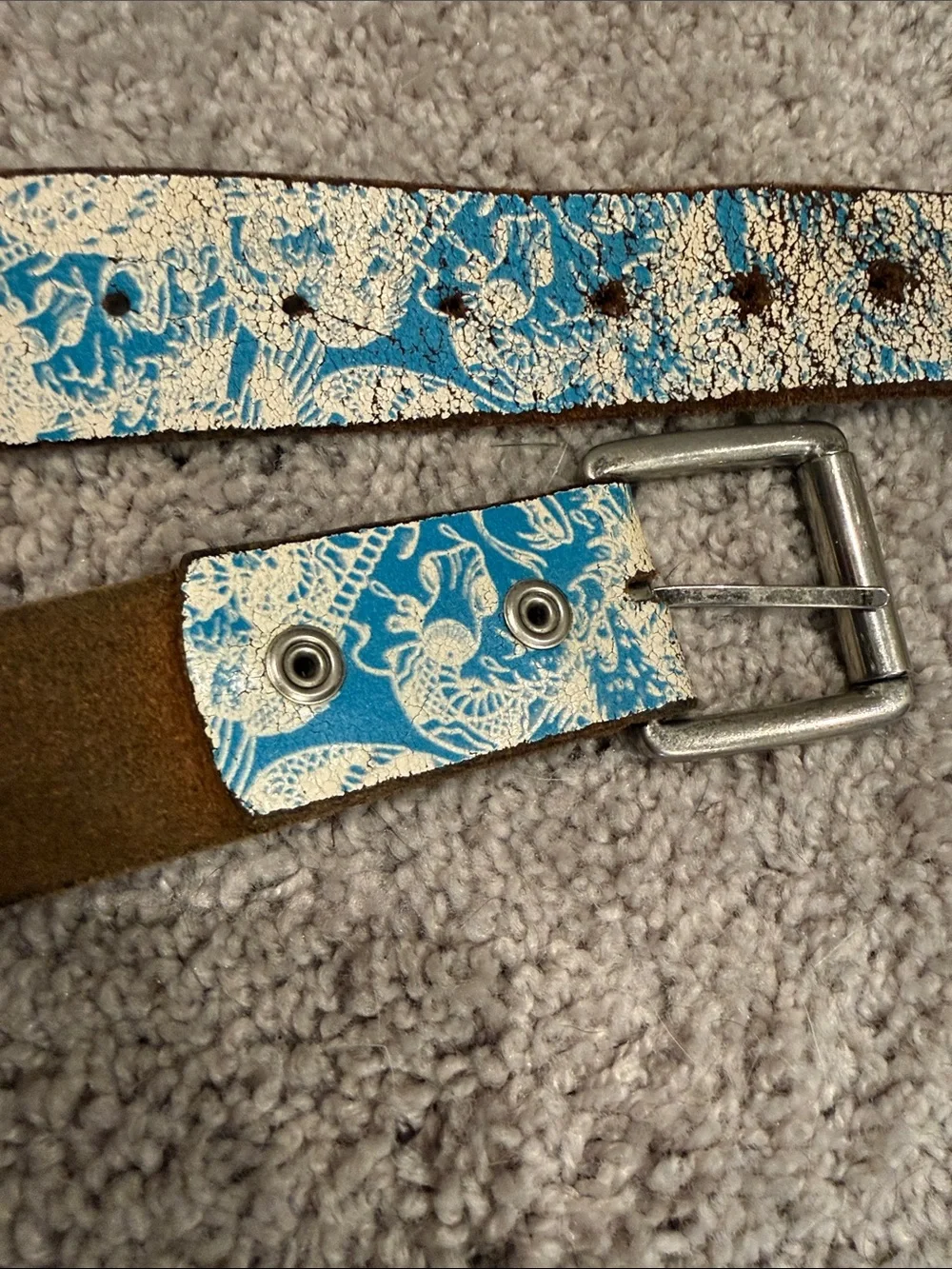 Ed Hardy Y2K Traditional Tattoo Style Leather Belt